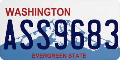WA license plate ASS9683