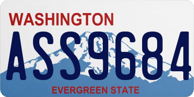 WA license plate ASS9684