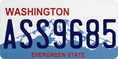 WA license plate ASS9685