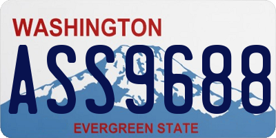 WA license plate ASS9688