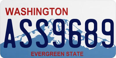 WA license plate ASS9689