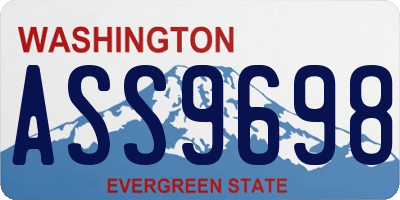 WA license plate ASS9698