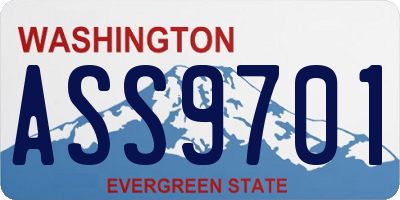 WA license plate ASS9701