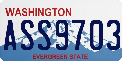 WA license plate ASS9703