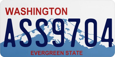 WA license plate ASS9704