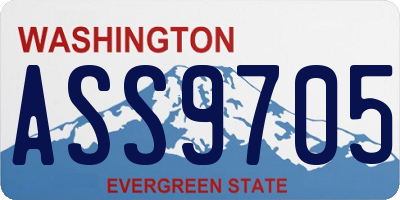 WA license plate ASS9705