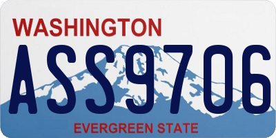 WA license plate ASS9706