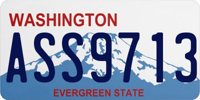 WA license plate ASS9713