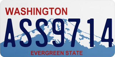 WA license plate ASS9714