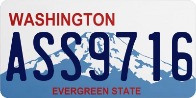 WA license plate ASS9716