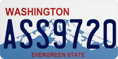 WA license plate ASS9720