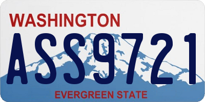 WA license plate ASS9721