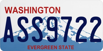WA license plate ASS9722