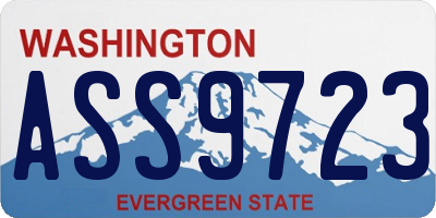 WA license plate ASS9723