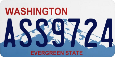 WA license plate ASS9724