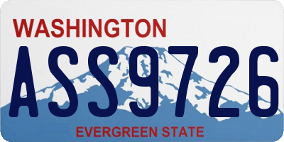 WA license plate ASS9726