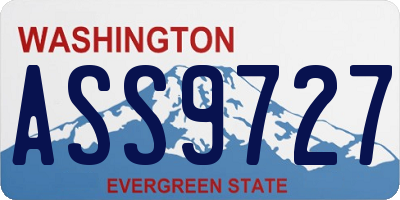 WA license plate ASS9727