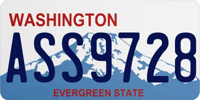 WA license plate ASS9728