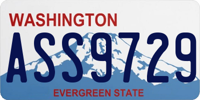 WA license plate ASS9729