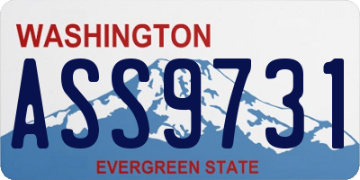 WA license plate ASS9731