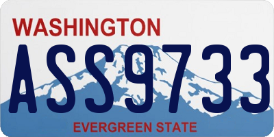 WA license plate ASS9733