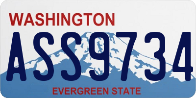 WA license plate ASS9734