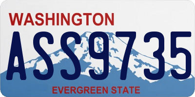 WA license plate ASS9735