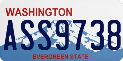 WA license plate ASS9738