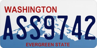 WA license plate ASS9742