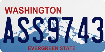 WA license plate ASS9743