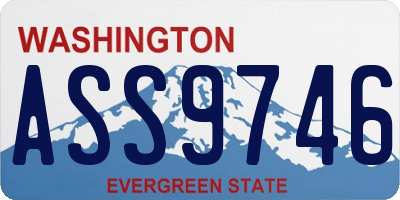 WA license plate ASS9746