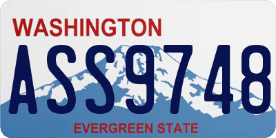 WA license plate ASS9748