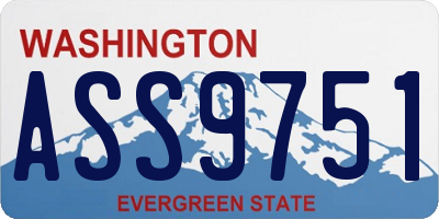 WA license plate ASS9751
