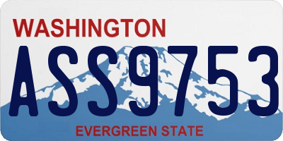 WA license plate ASS9753
