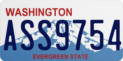 WA license plate ASS9754