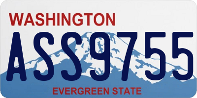 WA license plate ASS9755