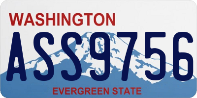 WA license plate ASS9756