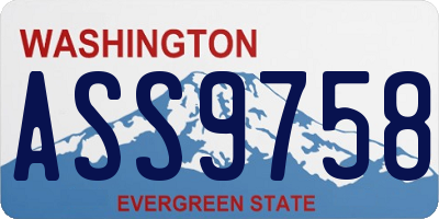 WA license plate ASS9758