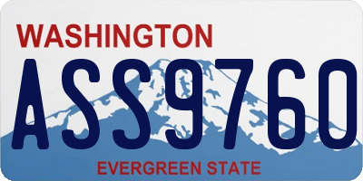 WA license plate ASS9760