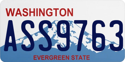 WA license plate ASS9763