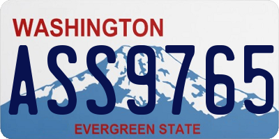 WA license plate ASS9765