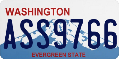 WA license plate ASS9766