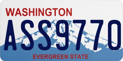 WA license plate ASS9770