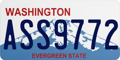 WA license plate ASS9772