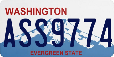 WA license plate ASS9774