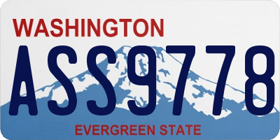 WA license plate ASS9778