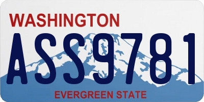 WA license plate ASS9781