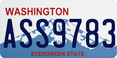 WA license plate ASS9783