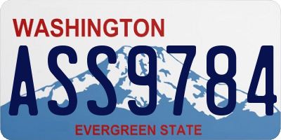 WA license plate ASS9784