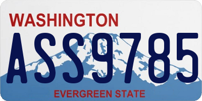WA license plate ASS9785